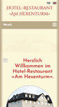 Mobile Screenshot of hotel-hexenturm.de