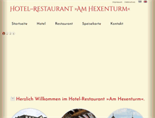 Tablet Screenshot of hotel-hexenturm.de